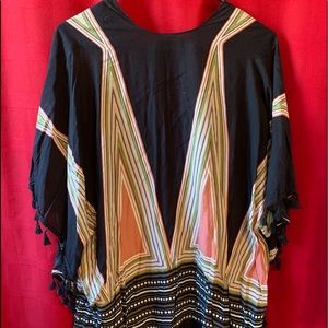 Bold pattern poncho